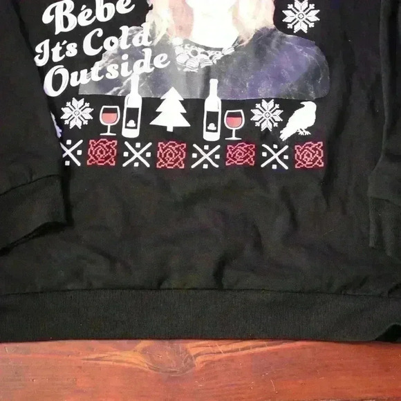 Moira Schitt Bebe Its Cold Outside Sweatshirt 1X Merry Ugly Christmas Plus - Picture 13 of 16